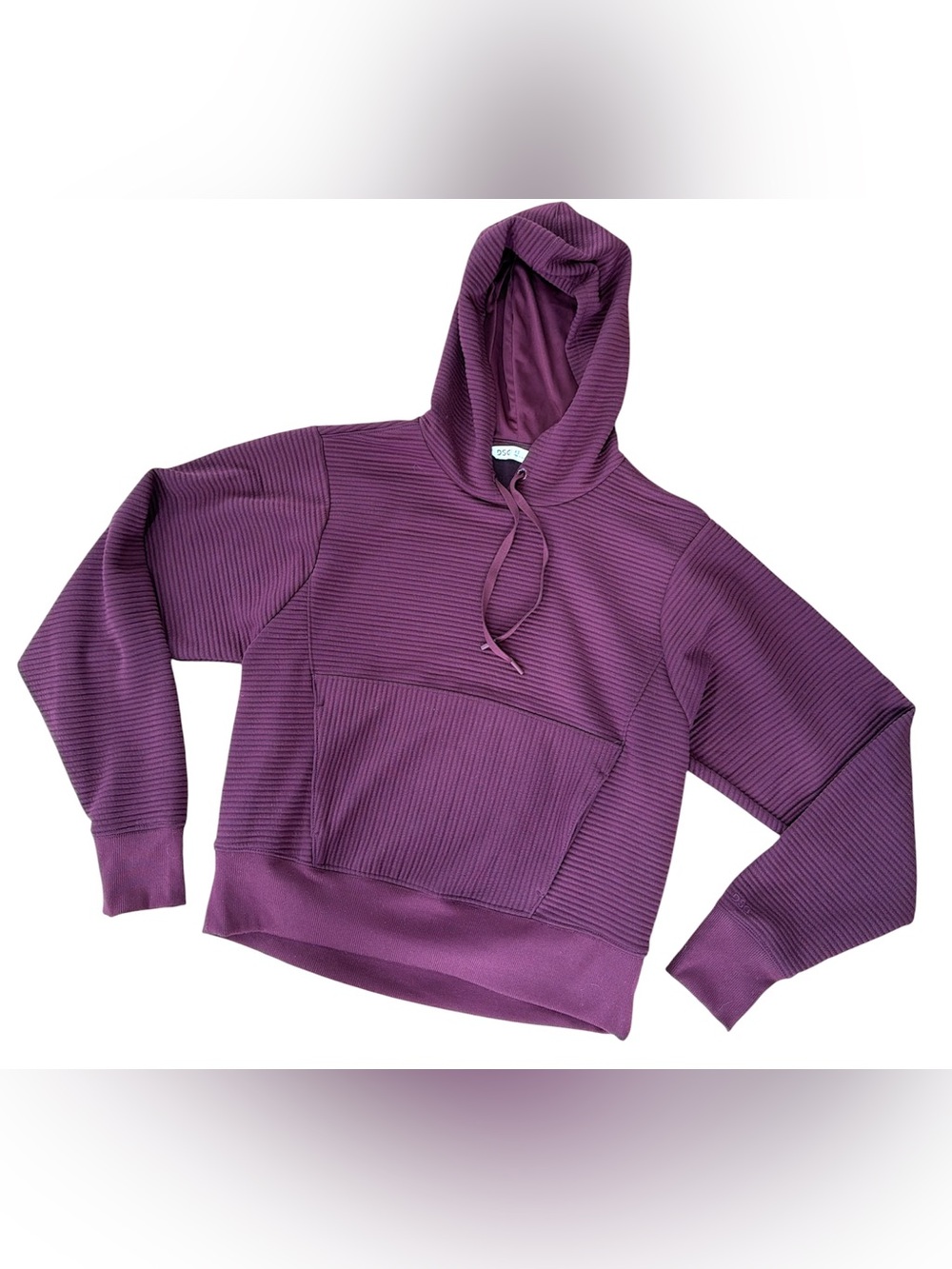 DSG Women's Sz XSmall Cropped Pullover Hoodie Sweatshirt Cranberry EUC